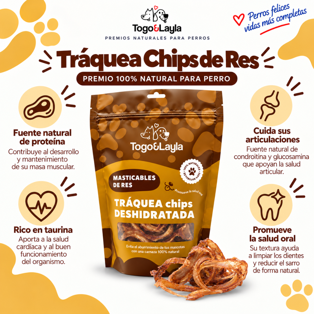 Paquete Enzo de Charales, Pata de Pollo y Tráquea Chips para Perros