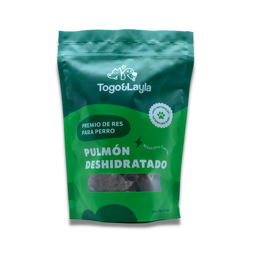Premios para Perro de Pulmón de Res Deshidratado