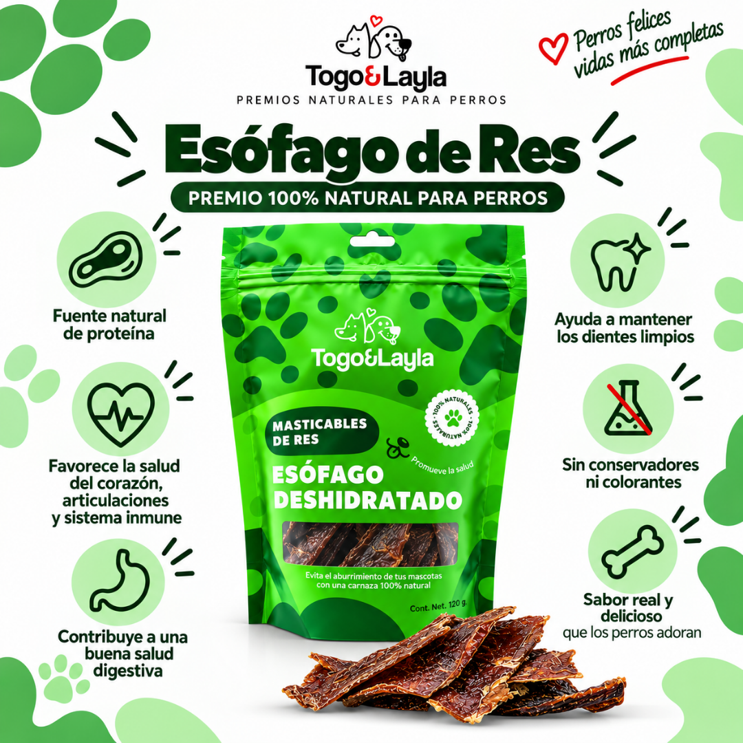 Paquete Nala de Viril de Toro, Tráquea de Res y Esófago de Res para Perros