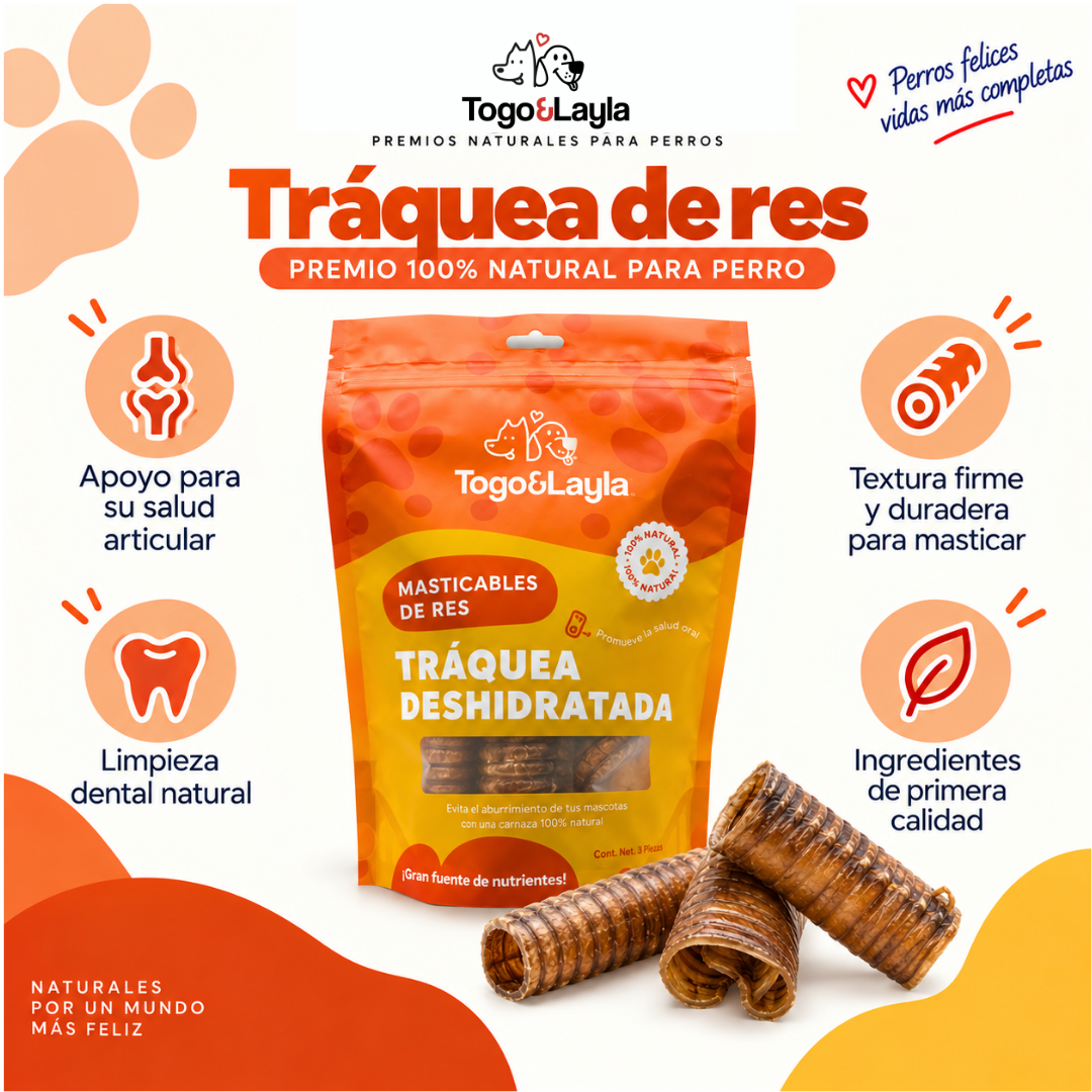 Paquete Nala de Viril de Toro, Tráquea de Res y Esófago de Res para Perros