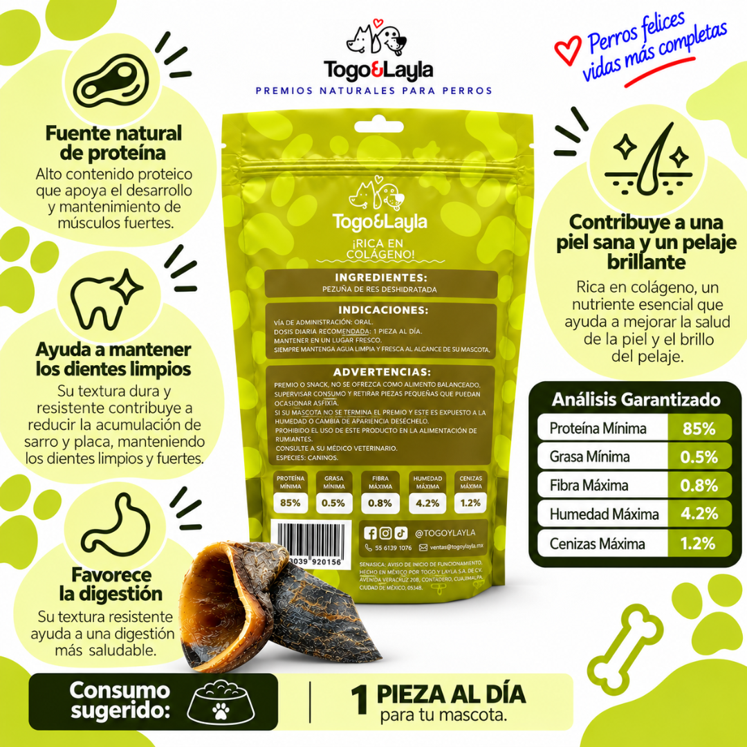 Paquete de 3 Pezuñas de 6 Piezas para Perros